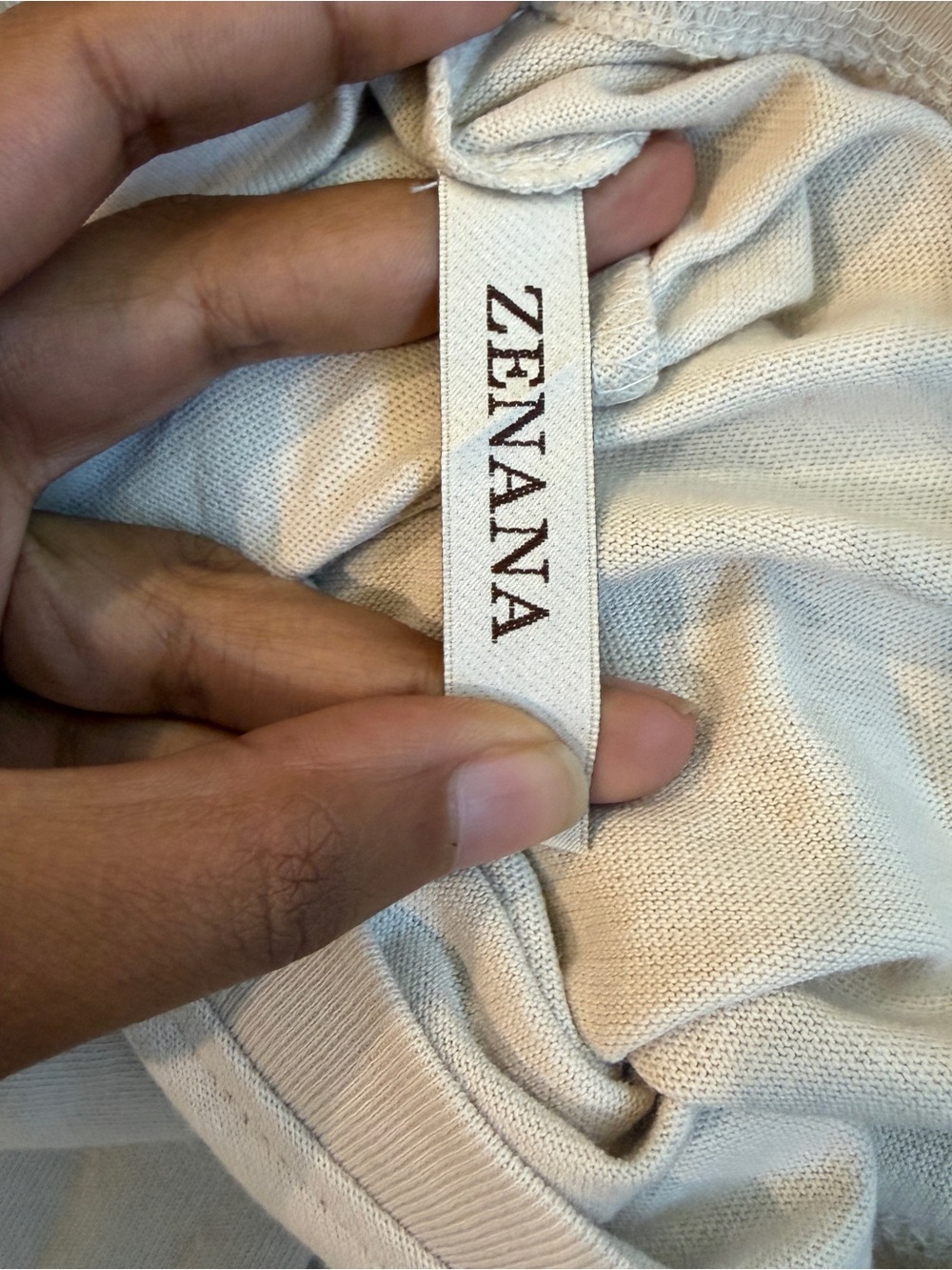 Zenana 100% Cotton Beige Romper - Picture 4 of 5